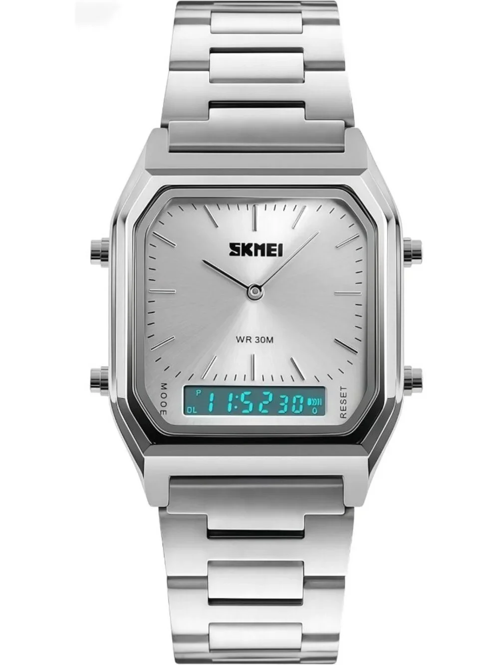 Unisex Military Style Analog Digital Watch with LED Chronograph Features